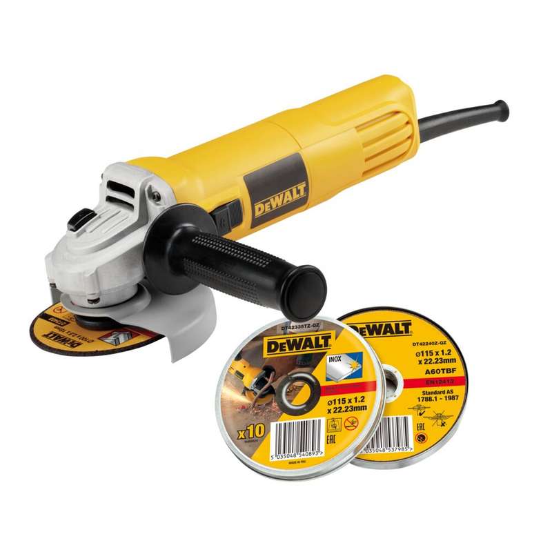DeWalt 115mm 950W Small Angkle Grinder sSlider Switch
