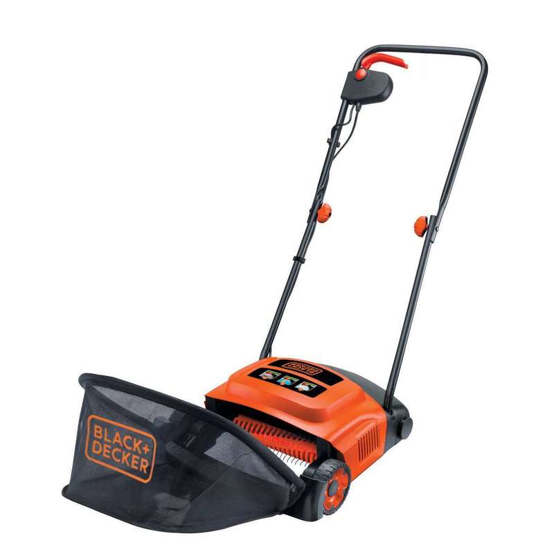 BLACK&DECKER 600W Lawn Raker 30cm Width and Adjustable Height