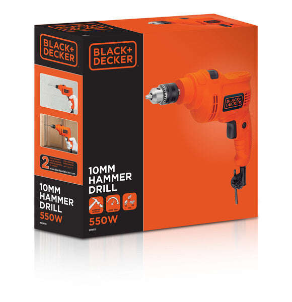 Black & Decker 550W 10MM SINGLE SPEED DRILL | KR5010-B9