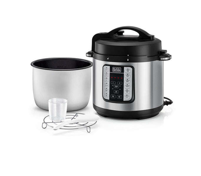 Black & Decker 1000W, 7in1, 6L, Smart Programmable Electric Pressure Cooker
