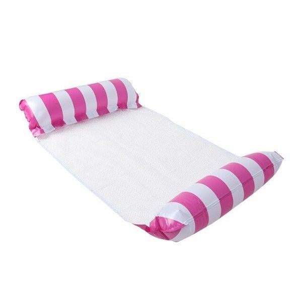Inflatable Pool Hammock Float - pink & white