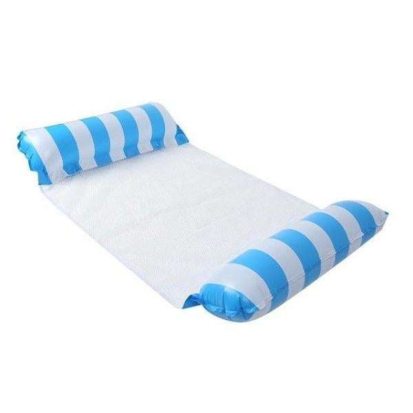 Inflatable Pool Hammock Float - blue & white