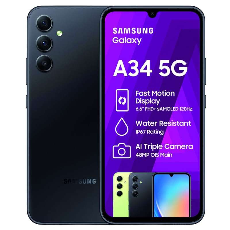 Samsung Galaxy A34 5G 6.6 Super AMOLED Display,Triple Camera