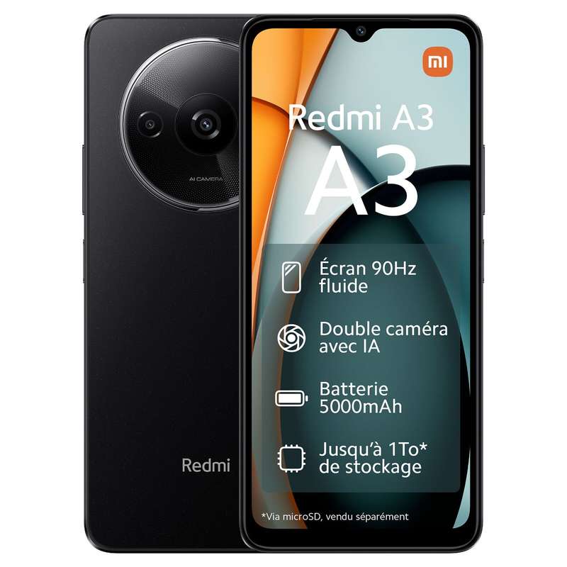 Xiaomi Redmi A3 Smartphone  64GB Storage, 6.5 Display, Dual Camera | Affordable & Reliable ...