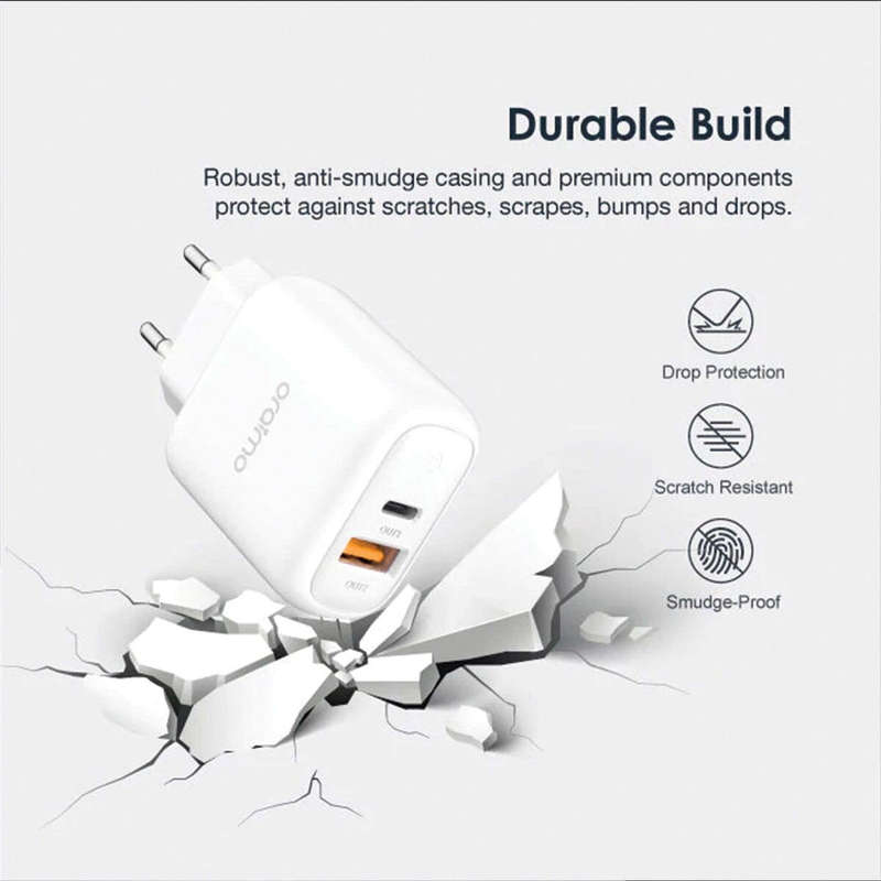 Oraimo PowerCube 3 Pro 18W Fast Charger Kit with Lightning Cable- E94D/L53