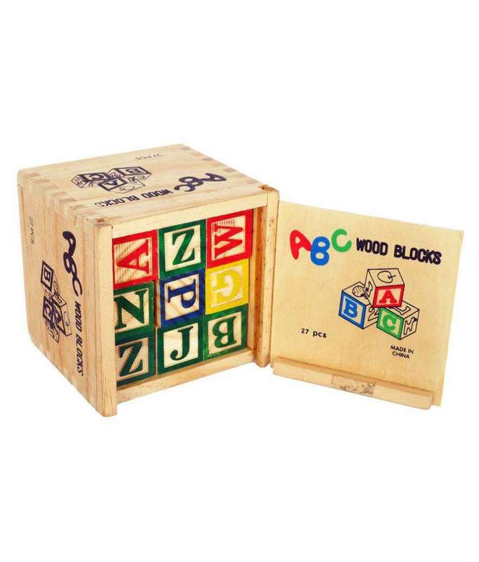 27 PCS Wooden ABC Educational Blocks