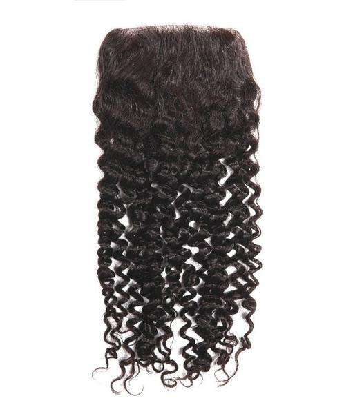 Brazilian 100% Virgin Remy Human Hair 3 Way Parting Closure - Jerry Curl - 8''