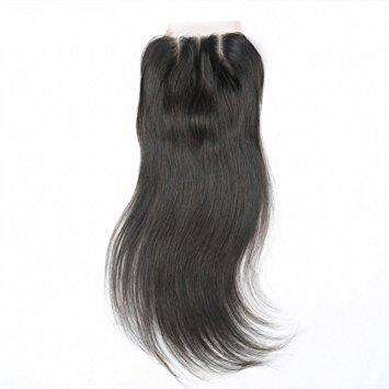 Brazilian 100% Virgin Remy Human Hair 3 Way Parting Closure - Straight - 8''
