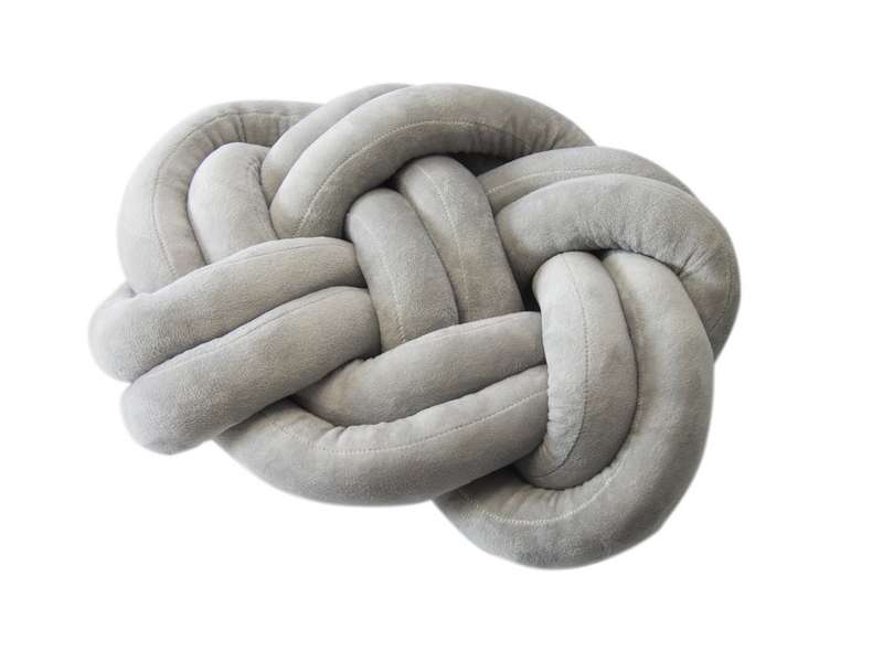 Nuovo - Knot Rectangle Pillow - Grey