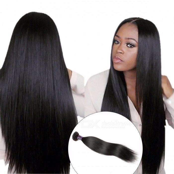 Sun-Ray 100% Virgin Brazilian Straight Remy Hair 3 Bundles with Closure - 28'' (70cm)