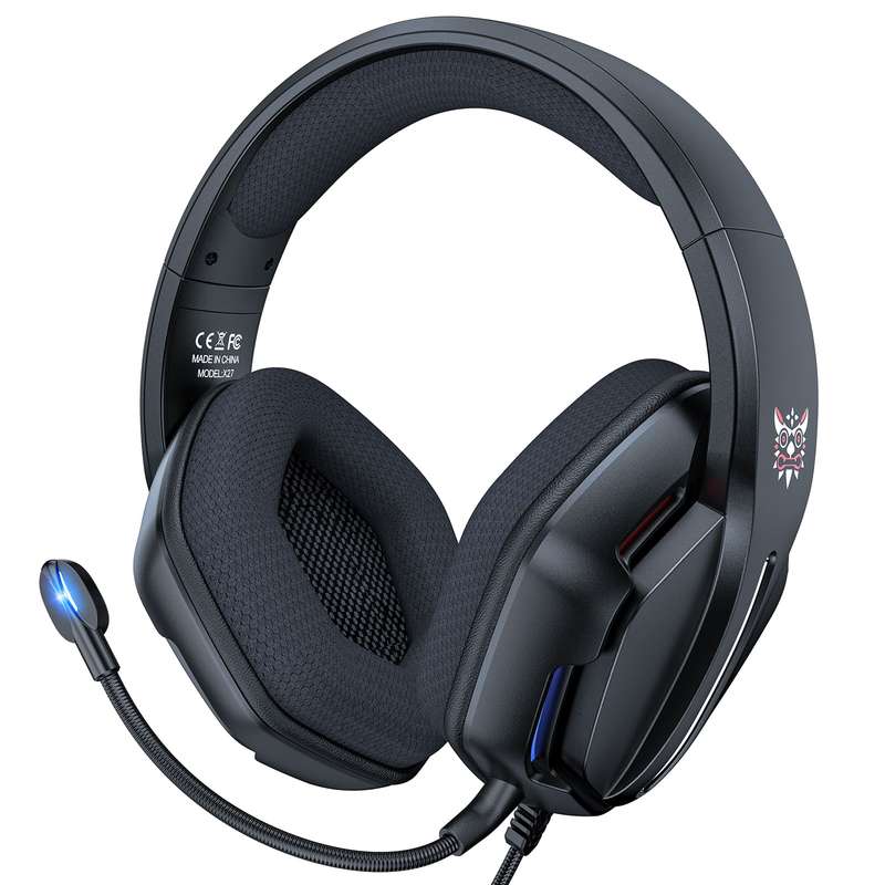 ONIKUMA X27 RGB Gaming Headset Stereo Surround Omnidirectional Noise Canceling Mic Ergonomic Desi...