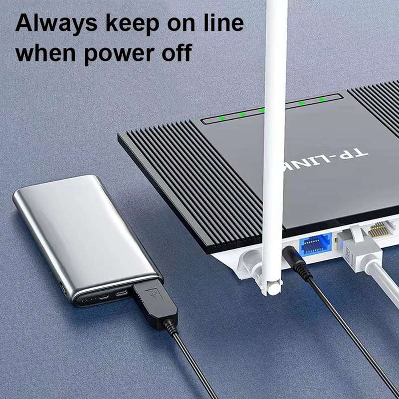 USB to 12V DC Cable Convertor with 2.1mm Male Connector