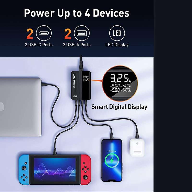 LDNIO 100W GaN Super Fast Charger A4809C