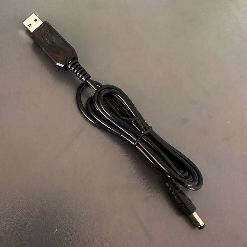 USB to 12V DC Cable Convertor with 2.1mm Male Connector
