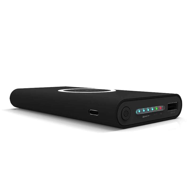Wireless Smartphone Charger Qi 15000mah Powerbank - BLACK