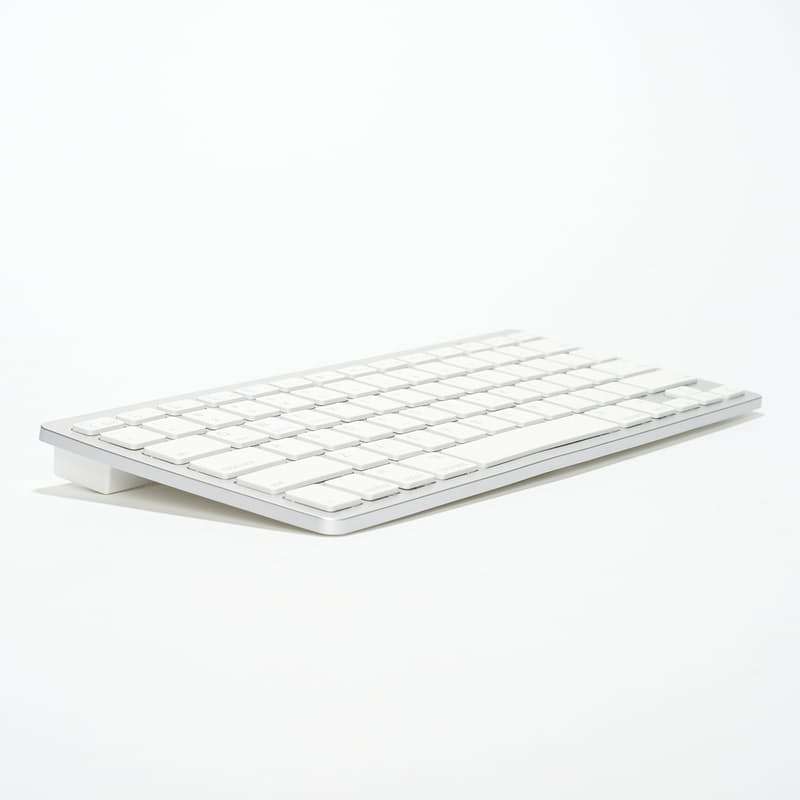 Ultra Slim Design KB450 Bluetooth Wireless Keyboard - Silver & White