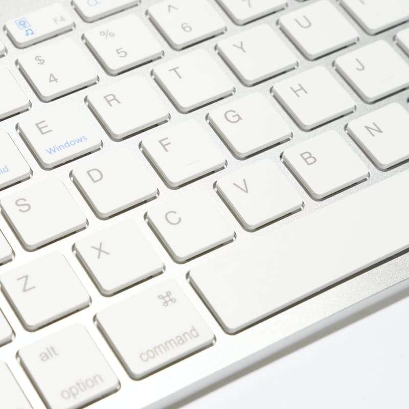 Ultra Slim Design KB450 Bluetooth Wireless Keyboard - Silver & White