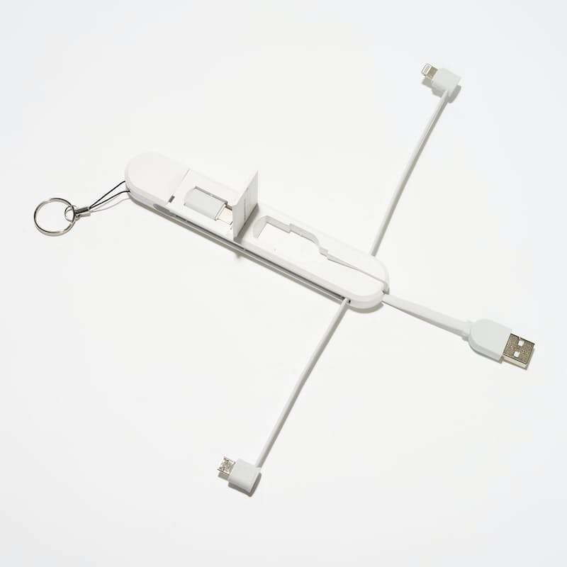 LDNIO 3-in-1 3.8A Fast Charging Cable with Keyring