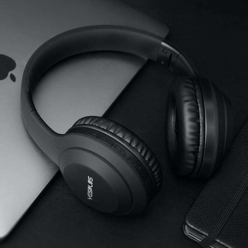YesPlus Bluetooth Ergonomic Over-Ear Wireless Headphones YS-513 Black