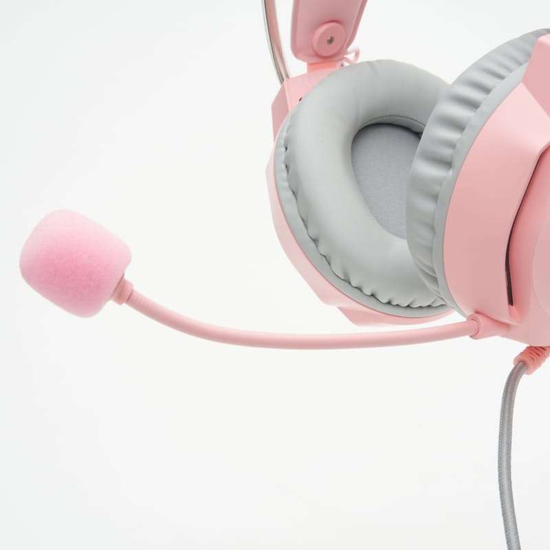 ONIKUMA X26 E-sports Gaming Headset with RGB Lighting Noise Reduction Wired Headphone - Pink