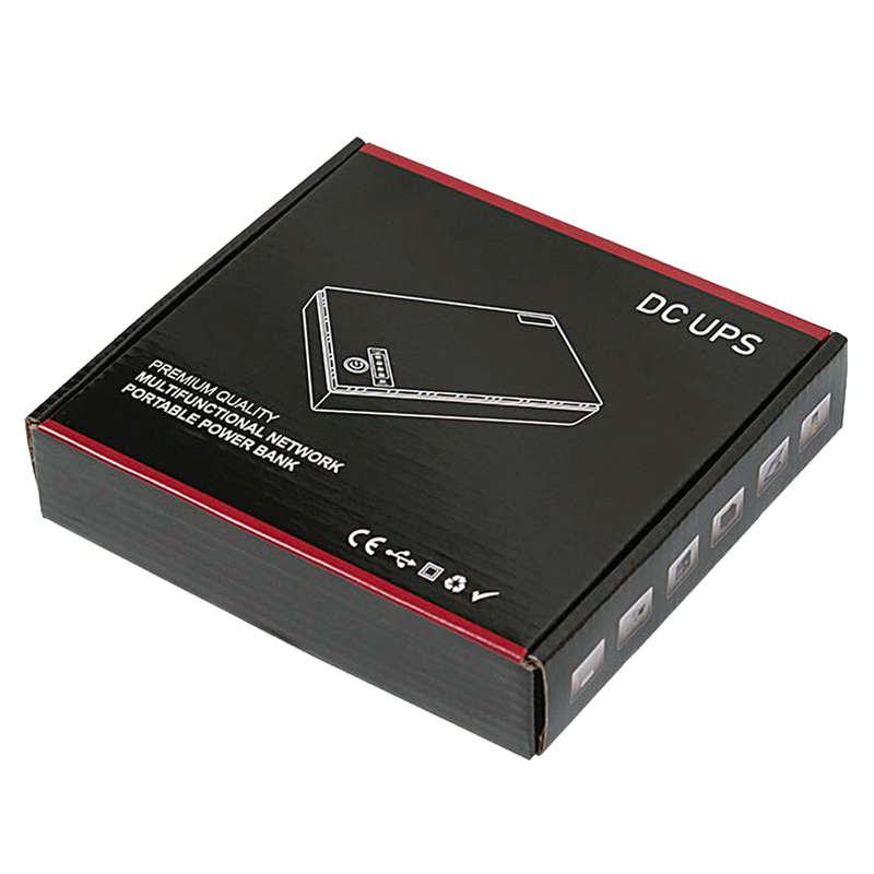 Mini DC UPS Multifunctional Portable Power Backup 10400mah for Wifi Router - Black