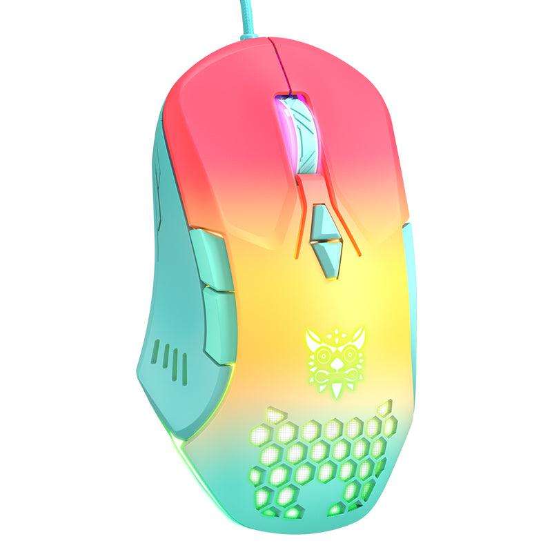 ONIKUMA CW902 Wired Gaming Mouse With Colorful Lighting - Rainbow