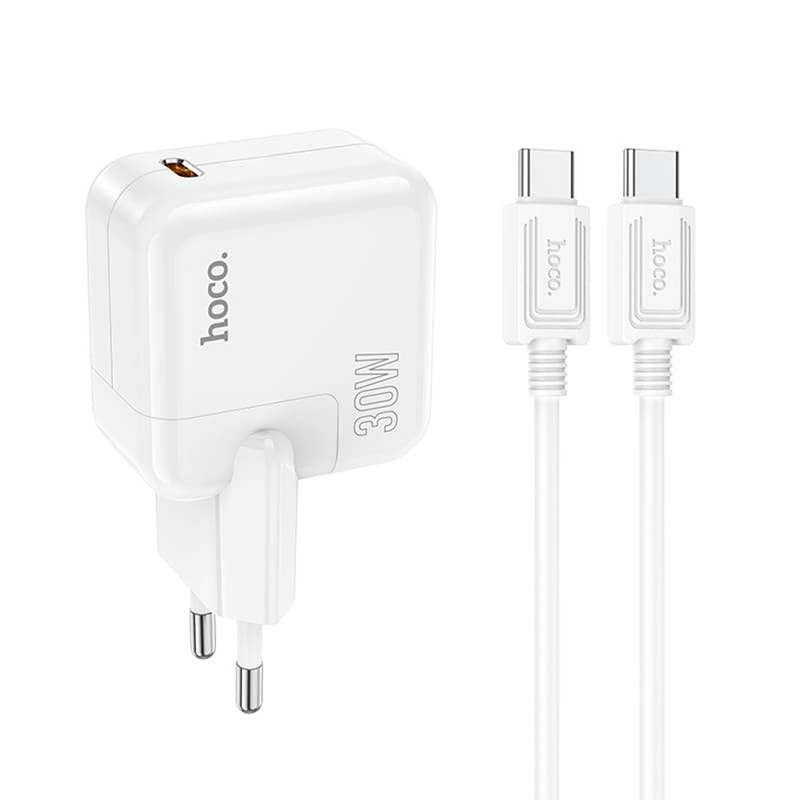 Hoco C112A Advantage wall charger single port PD30W charger(EU) set(Type-C to Type-C)