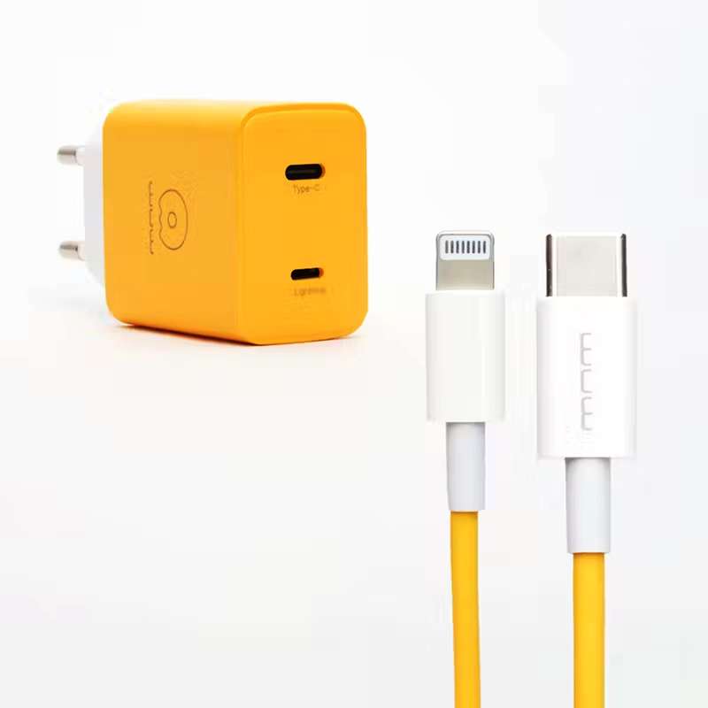 FAST CHARGING 20W Dual Port Charging Block with Type-C to Lightning Cable