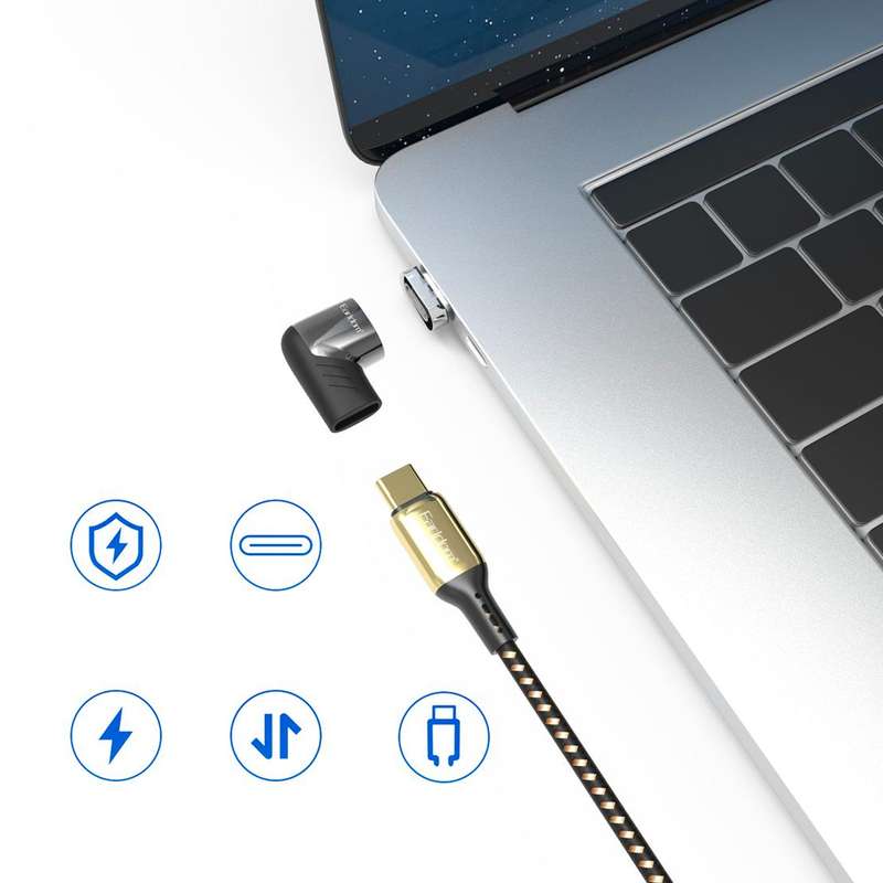 Magnetic Adapters Type C to Type C Mini Thin USB 3.1 Adapter 100W