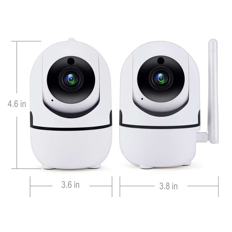 Smart WiFi Camera Indoor Auto Track IP Camera Baby Monitor Nanny Camera - White