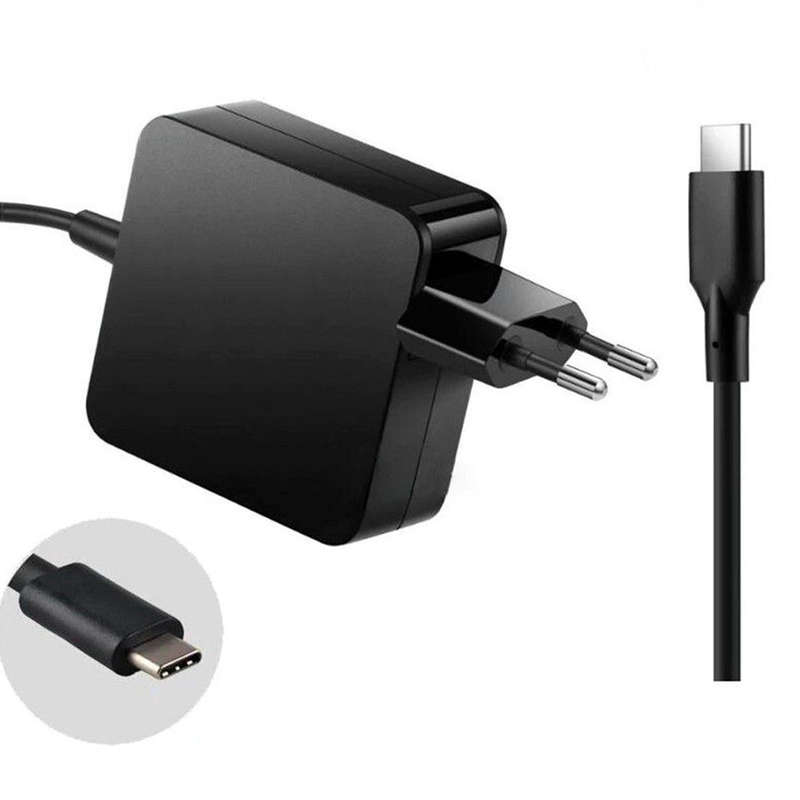 Power Adapter Universal Laptop Charger 5-20V USB Type C - 65W Black