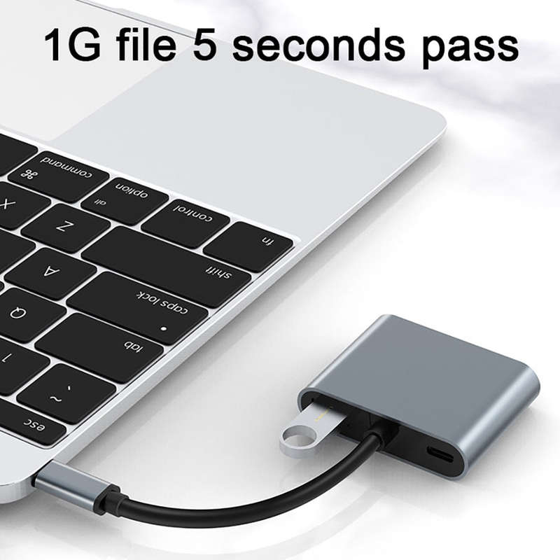 4-in 1 Hub Type C to PD/4k HDMI/VGA/USB for MacBook/Type C PC