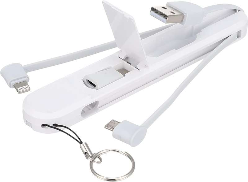 LDNIO 3-in-1 3.8A Fast Charging Cable with Keyring
