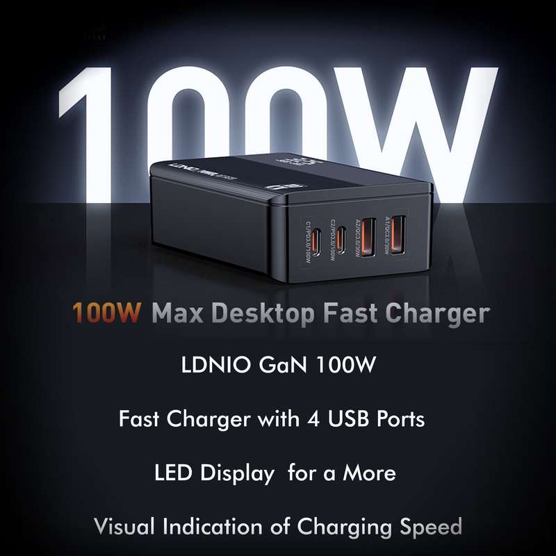 LDNIO 100W GaN Super Fast Charger A4809C