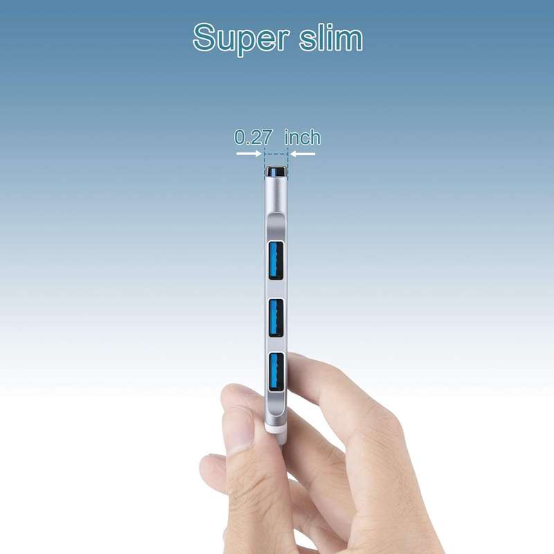 Mini USB Hub Extensions, 4 Port USB 3.0 Hub Expander