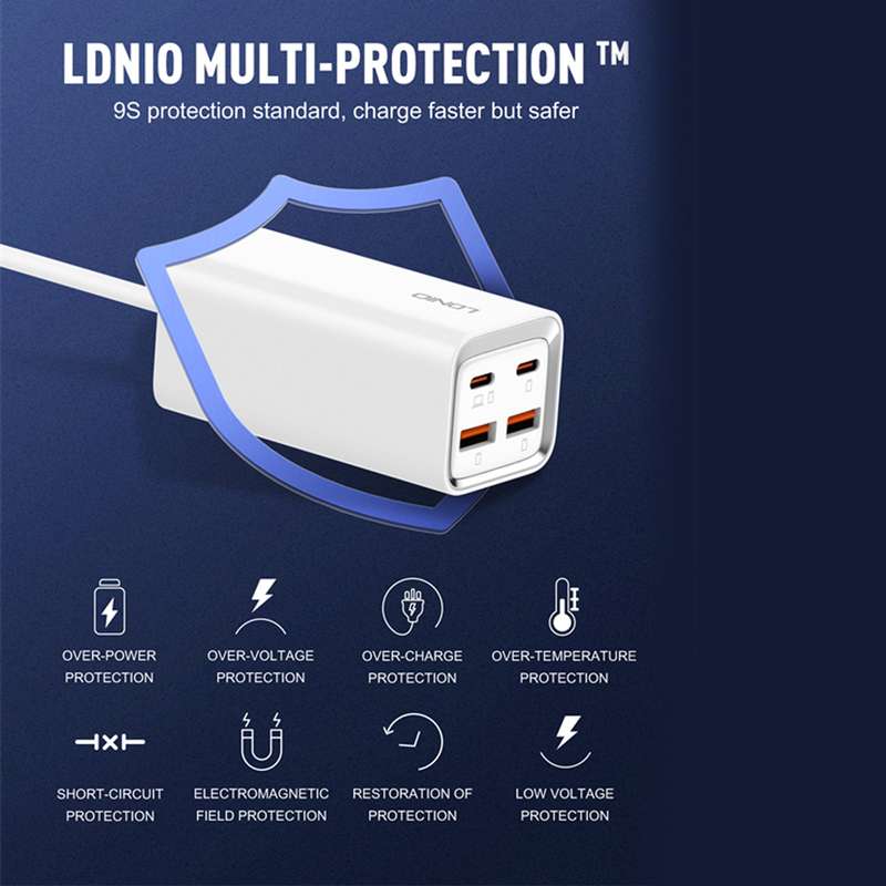 LDNIO 65W Multi-ports Desktop Charging Station A4610C