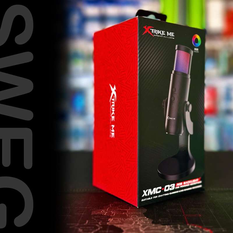 XTRIKE ME XMC-03 USB RGB Gaming Streaming Microphone For PC | Black
