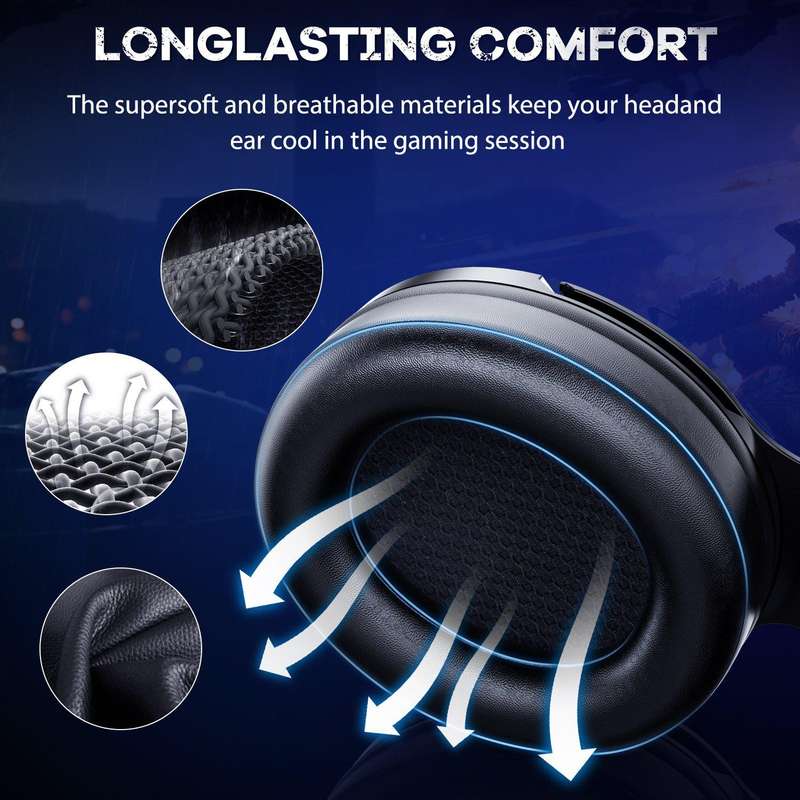 Onikuma K9 RGB Noise Canceling Gaming Headset With Microphone - Black