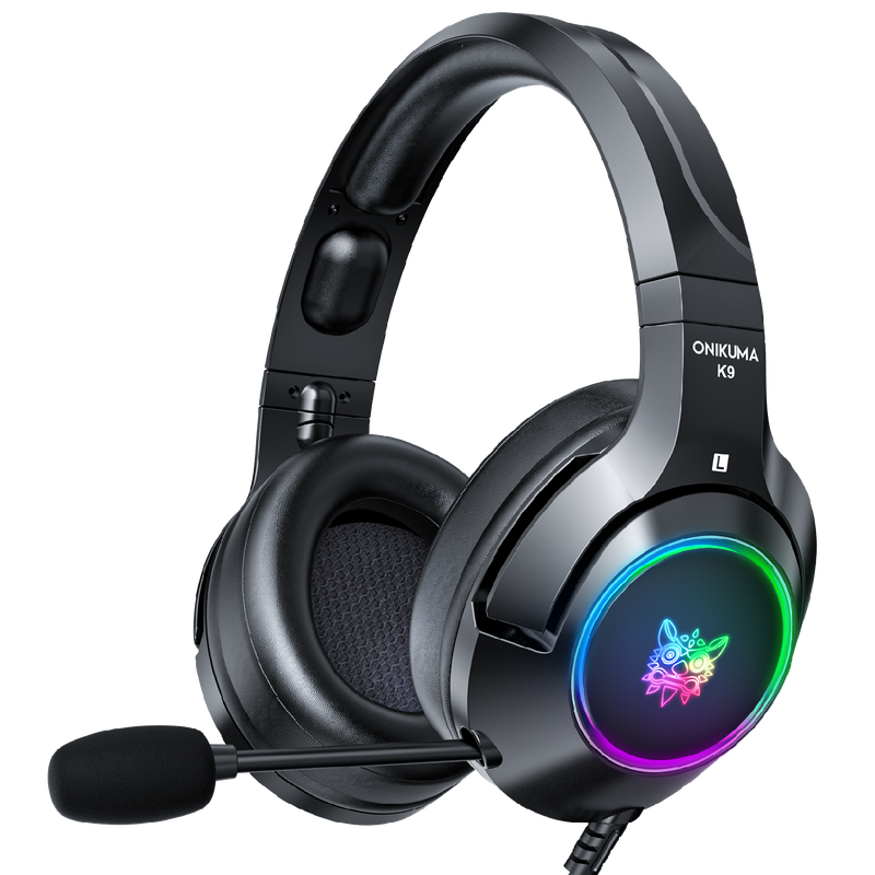 Onikuma K9 RGB Noise Canceling Gaming Headset With Microphone - Black
