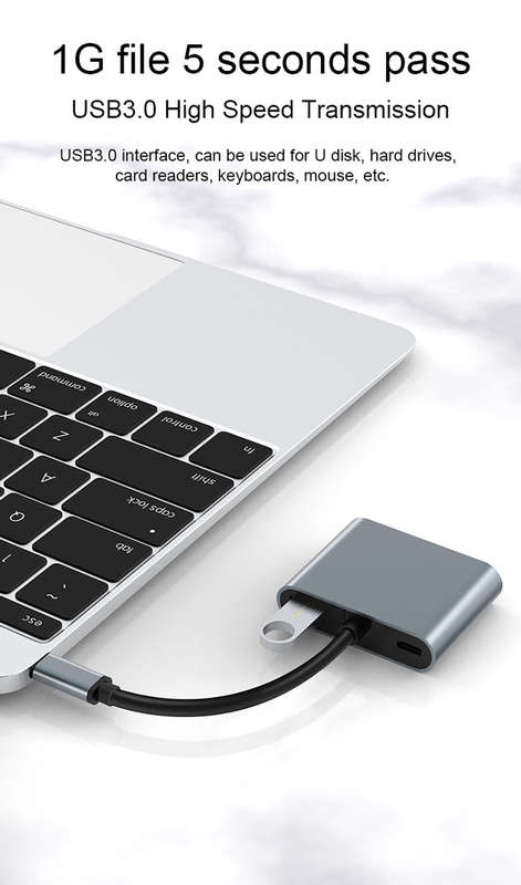 4-in 1 Hub Type C to PD/4k HDMI/VGA/USB for MacBook/Type C PC