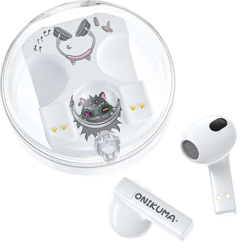 Onikuma TWS T301 Bluetooth Earbuds- White