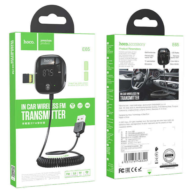 Hoco BT FM transmitter E65 Unity