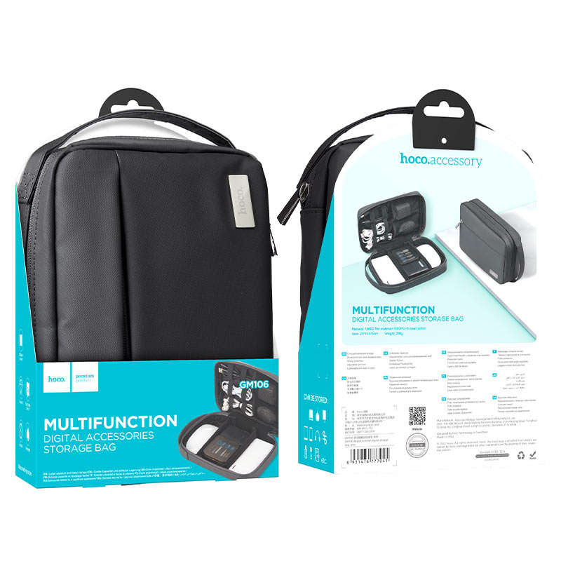 Premium Multifunctional Travel Organiser Storage bag GM106 Dark Gray
