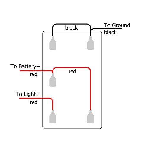 Rocker switch, on-off, blue LED - LED light bar