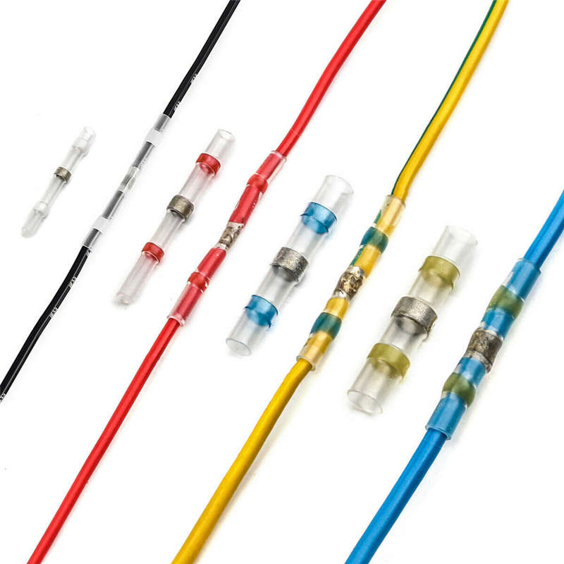 Heat Shrink Solder Sleeve Crimpless Butt Connectors Red  18-22 AWG