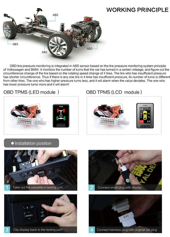 Toyota Fortuner and Hilux 2016 - 2019 OBD Tyre Pressure Monitoring system