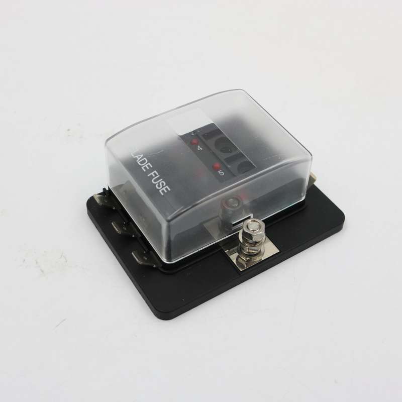 6 Way Blade Fuse Box with LED - Spade Terminal Connection