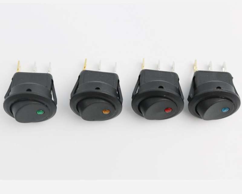 Small rocker switch 12V 20A - Yellow