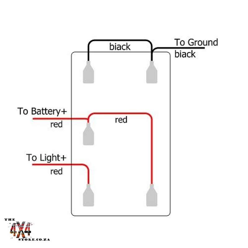 Rocker switch, on-off, white LED - Spot lights