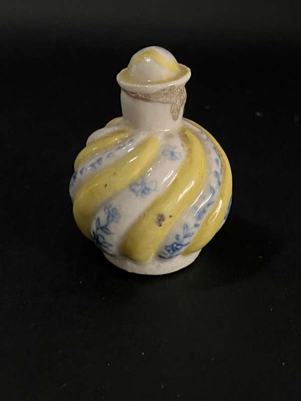 Bottle 'Porcelain' Yellow and Blue Miniature